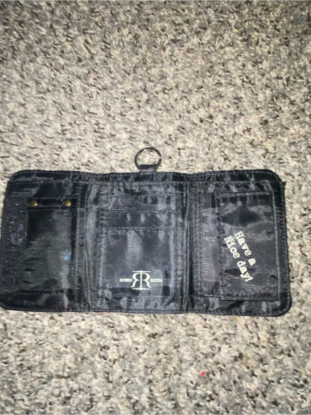 Heathers print las vages city theme keychain trifold wallet